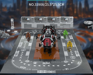 33908/33910 Construction <strong>Toy</strong> Sets Small Grain Interplanetary <strong>Highway</strong> Model Straight Route Turning Cross Building Blocks for Road - Product Image 1