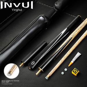 Küçük İpucu 3/4 eklemli Snooker bilardo ıstakası paslanmaz çelik ile 10MM kül ahşap aksesuarlar off-the-raf içerir