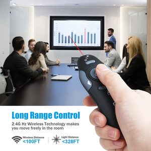 Presentazione Clicker Wireless Presenter Remote, PowerPoint Clicker con puntatore Laser, RF 2.4GHz USB Wireless Presenter Clicker - Product Image 4