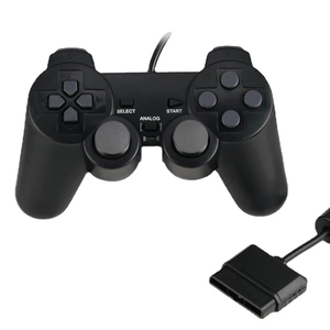 คู่สั่นสะเทือนควบคุมแบบมีสายสำหรับ PS2เกมแพดเล่นเกมจอยสติ๊กสำหรับ PS2 Joypad ควบคุม Manette - Product Image 3