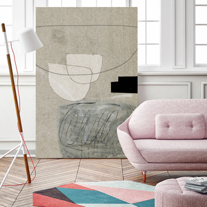 Modern Home Decor Abstract Geometric Wall <strong>Art</strong> Giclee Line <strong>Art</strong> Poster Framed Print on Canvas Digital Portrait Anime Design Style