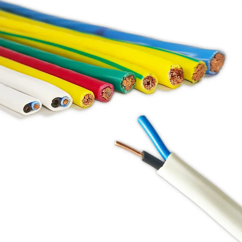 Cable de 2*0,75mm, 2*1mm, 2*1,5mm/Conductor de cobre Flexible, cableado eléctrico para el hogar, rollo de alambre de cobre y Cable eléctrico