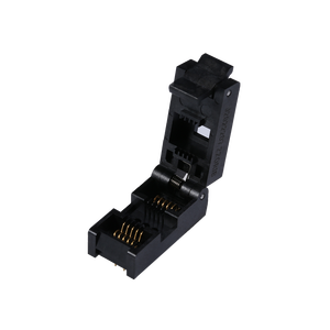 Adaptador de programador IC de marca China, enchufe de 10 pines IC Burn-in, paso de 1,27mm, SOP10, diseño abatible, Chip, soporte de prueba de envejecimiento - Product Image 1