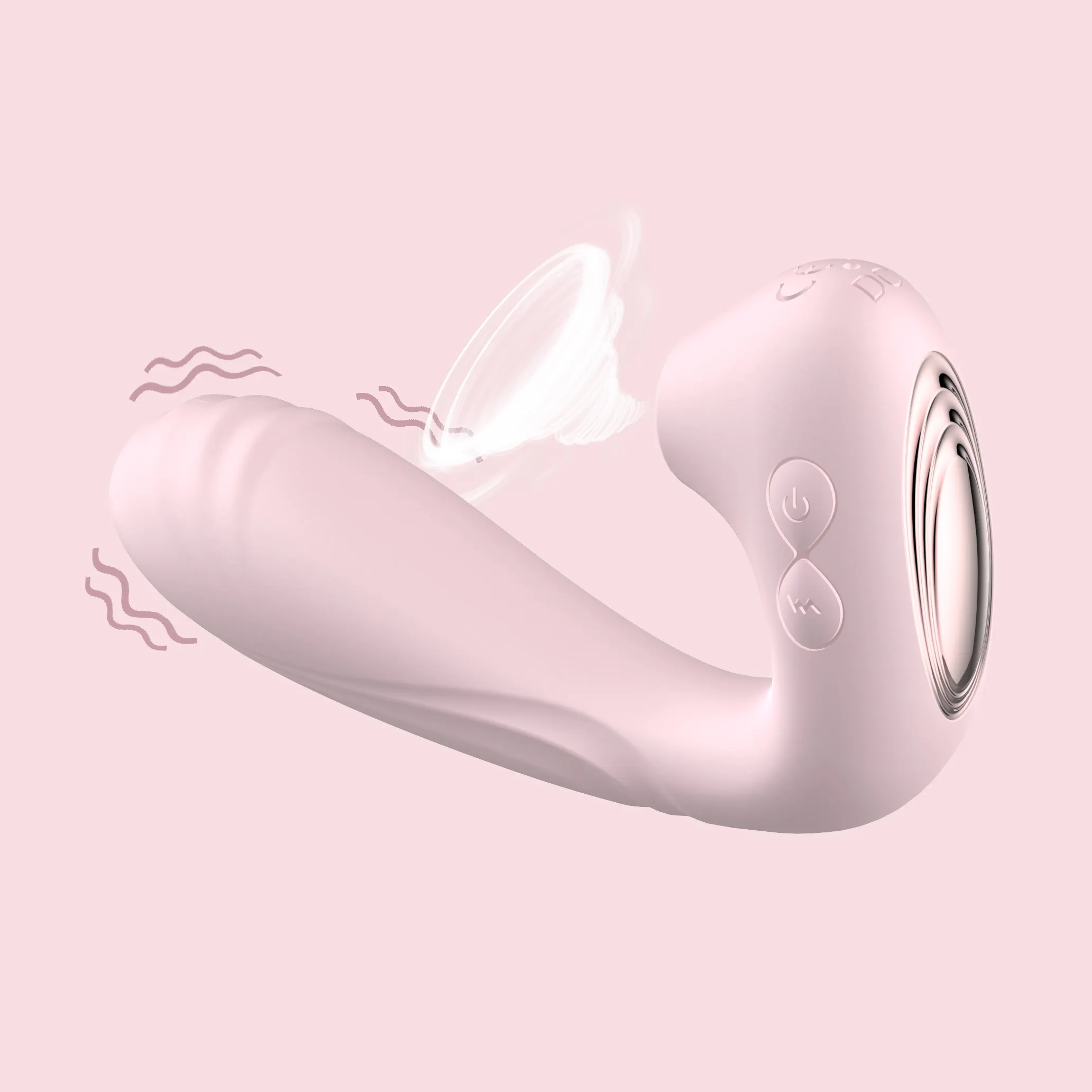 Jouets sexuels populaires portable puissant vibrateur à double aspiration motorisée insertion sans télécommande pour femmes