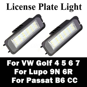 2個12V5W LEDナンバーナンバープレートライトランプGOLF 4 6 Polo 9N for Passat Carナンバープレートライトエクステリアアクセス - Product Image 4