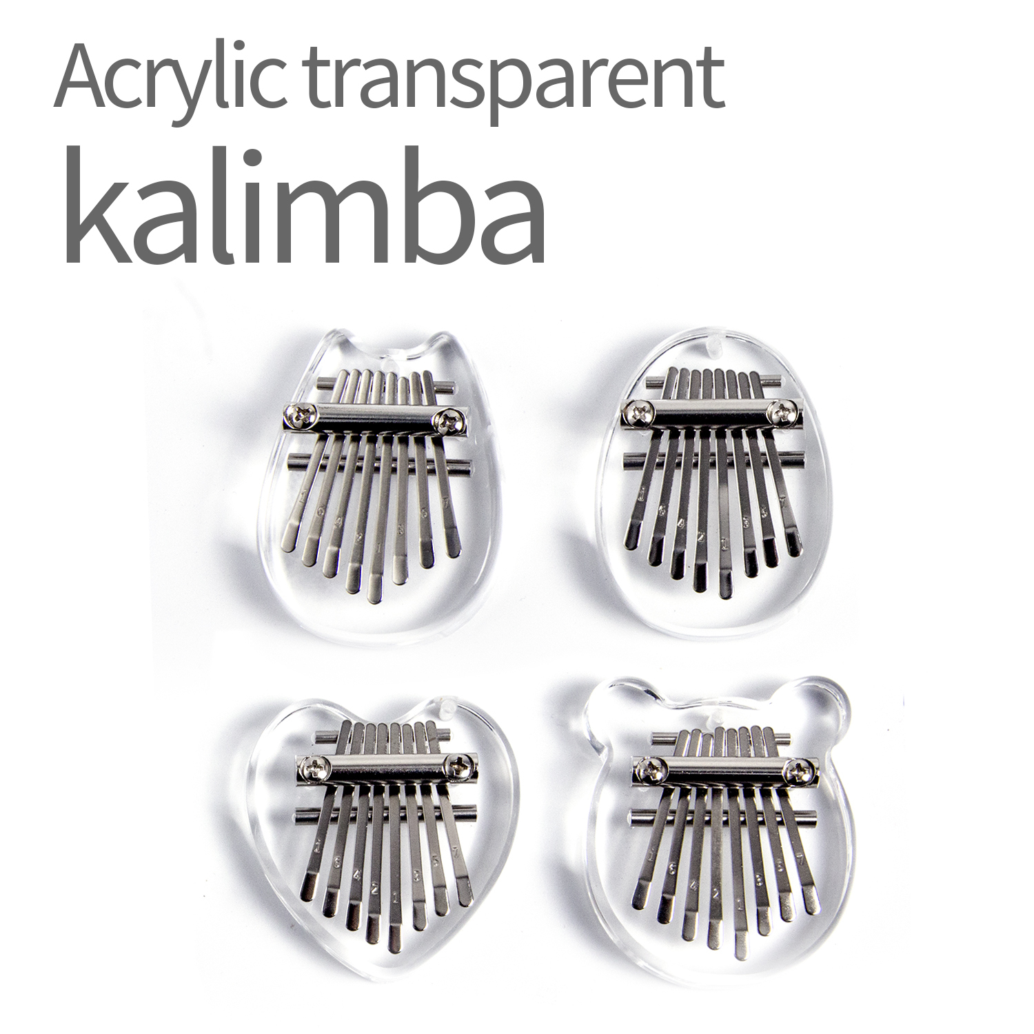 Kalimba acrílica de 8 teclas personalizada