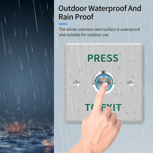 Waterproof Door <strong>Push</strong> <strong>Exit</strong> <strong>Button</strong> Gate Release Switch Opener COM NC NO LED Backlight for Door Access Control <strong>System</strong> - Product Image 3