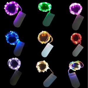 Noel CR2032 pille çalışan Led bakır tel dize peri ışık 2m 20leds noel Decora düğün led dize ışık - Product Image 3