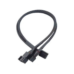 One Quarter Computer Cable <strong>PWM</strong> Temperature <strong>Control</strong> Cooling Fan Expansion Cable Package Nylon Mesh Chassis One Drag Four HUB Hub - Product Image 3