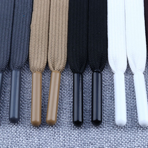 Bán buôn 5mm bện Polyester phẳng dây rút dây rút cho hàng may mặc quần hoodie hat Lời Khuyên Kim Loại Tùy chỉnh thay thế dây - Product Image 4