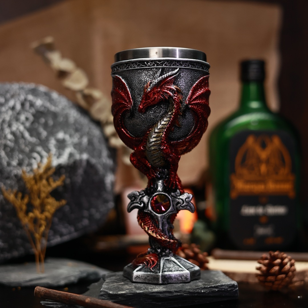 2301-3 cross dragon goblet red