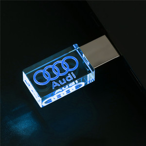 Coole Gadgets Crystal Led Light-up USB-Flash-Laufwerke 32GB 16GB Memory Stick Glas u Disk 64GB 128GB USB-Stick