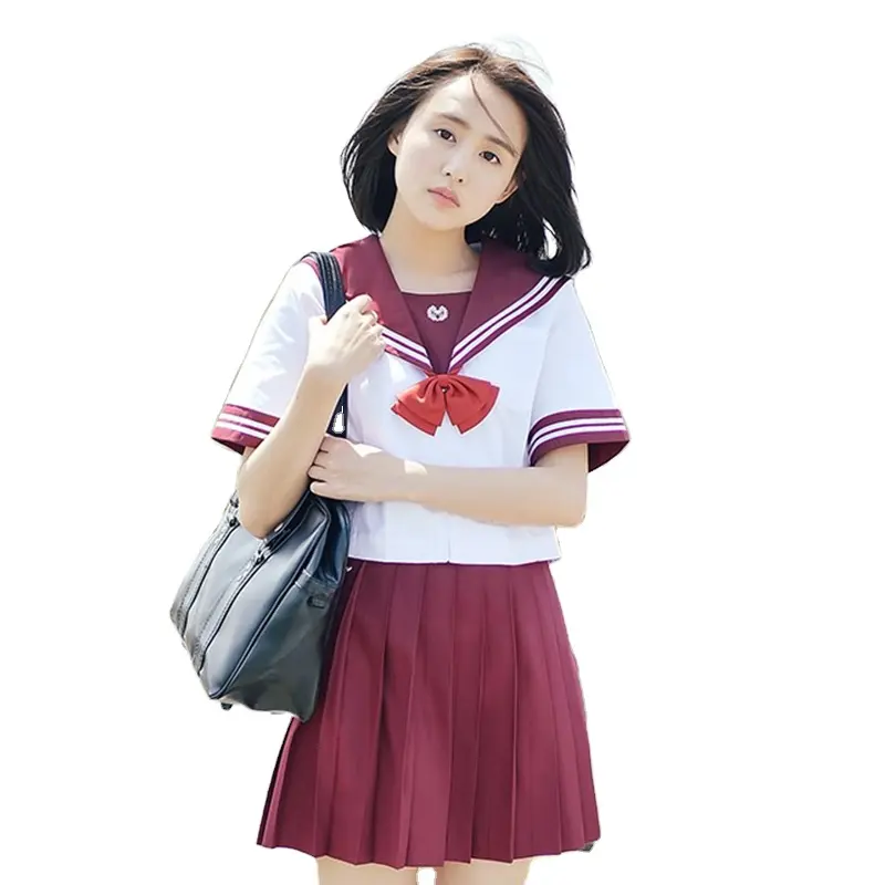 Uniforme escolar japonês, design elegante, alta qualidade, saia escolar, uniforme marinheiro