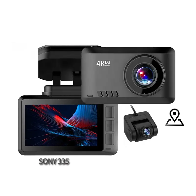 4K Dash Cam Ultra HD Wireless Wifi Photo Car Camera Dashcam IPS schermo Dual Lens visione notturna videoregistratore GPS Tracker per auto