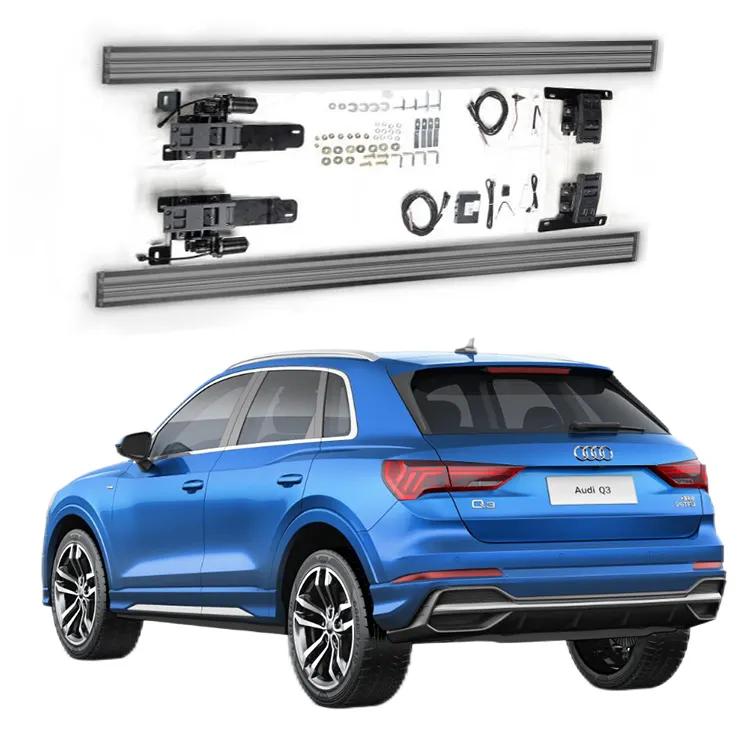 retractable Alloy Modification original led light quiet car power electric step board foot pedal side running board for Audi Q3