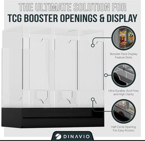 Cơ sở màu đen nạp gói <span class=keywords><strong>dispenser</strong></span>, Tương thích với TCG kinh doanh thẻ Boosters và thể thao thẻ Boosters, Stackable Acrylic - Product Image 2