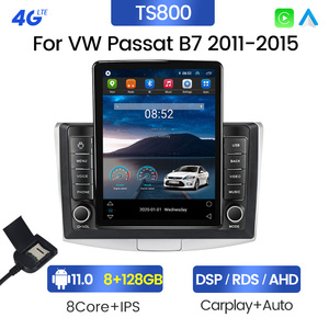 Navifly เครื่องเล่นดีวีดีรถยนต์สไตล์เทสลา,สำหรับ VW Passat B6 B7 CC Magotan 2011-2015ระบบนำทาง GPS DSP 4G LTE IPS - Product Image 3