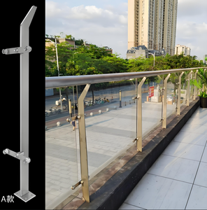 Alışveriş merkezleri oteller ve istasyonlar için cam korkuluklar ile özelleştirilmiş Metal sütun cam korkuluklar zarif balkon tasarımı - Product Image 3