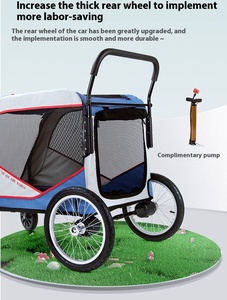 Outdoor Luxury 4 Wheels Large <strong>Running</strong> Dog Pram Pet Strollers Carrier Travel Pets Cart for Dogs and Cats - Product Image 2