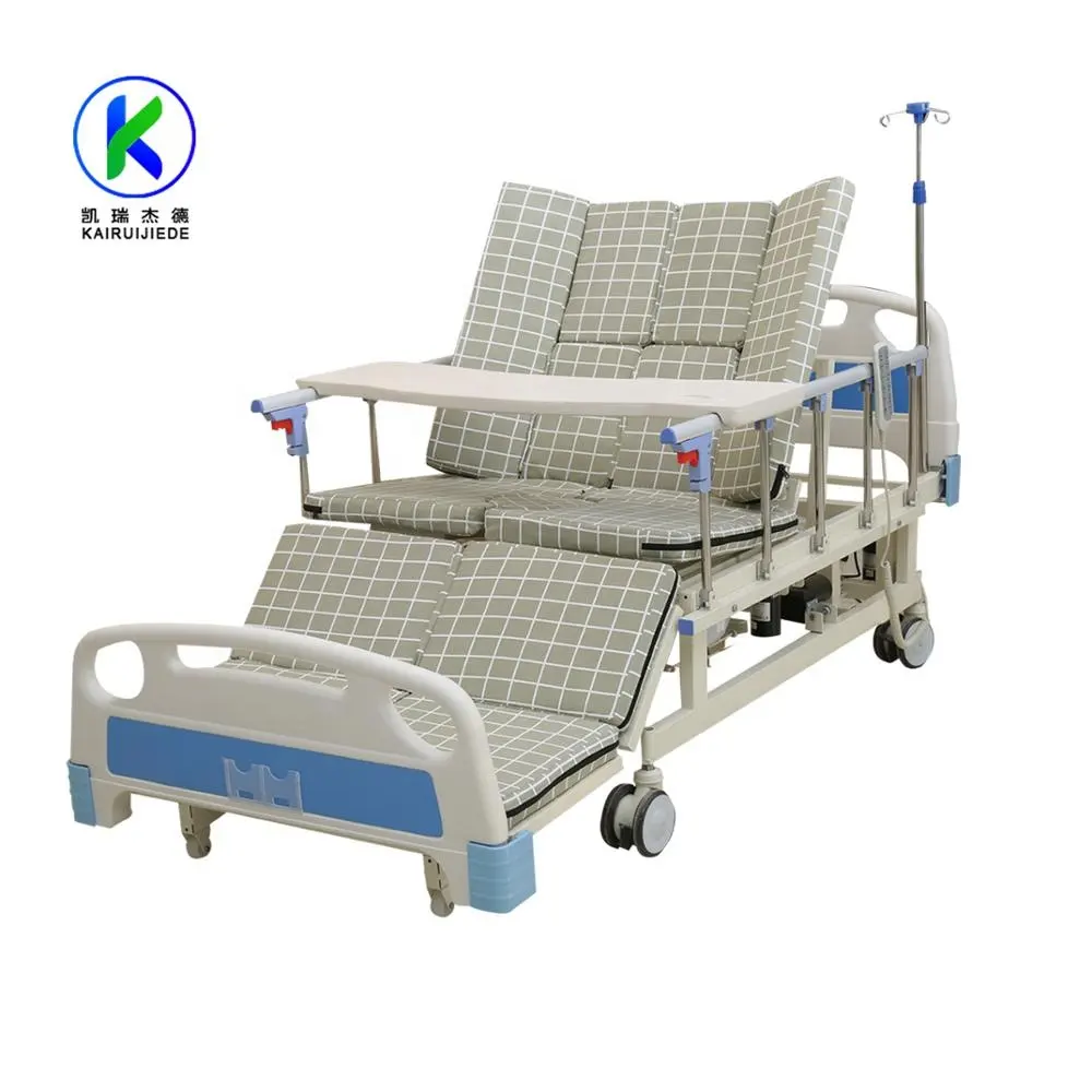 Elétrica e manual multi-função enfermagem hospital cama para pacientes cama hospitalar com equipamento médico commodo