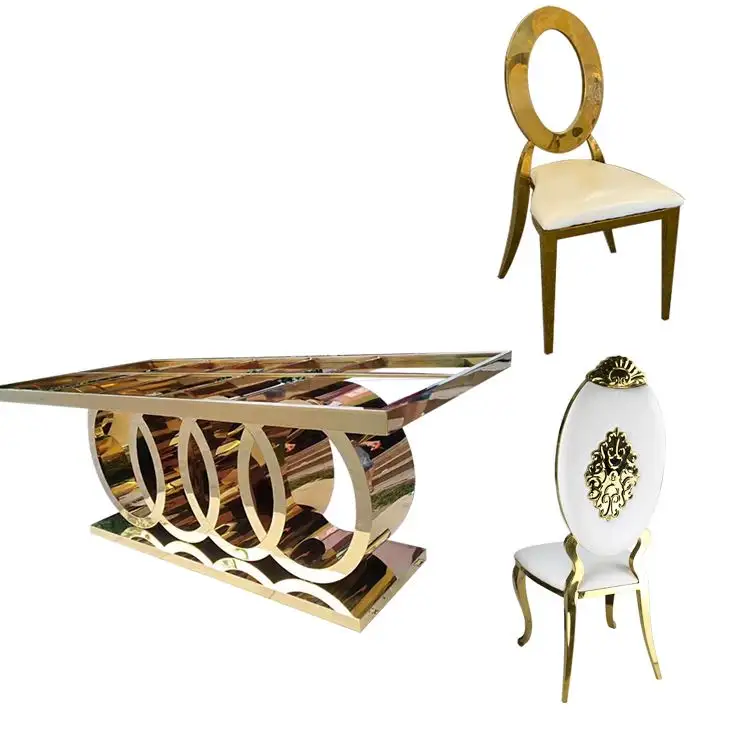 Rv conjunto de cantina e cadeira de casamento, conjunto de cantina escandinavo de cetim em forma de s banquete tulipa oval tabela de cetim