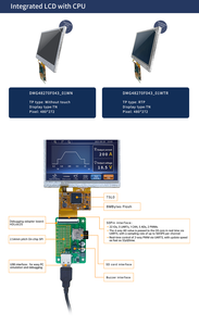 DWIN 4.3 pollici 480x272 risoluzione Ultra sottile TFT modulo Display LCD Smart cm HMI UART Port Touch Panel per Arduino - Product Image 4