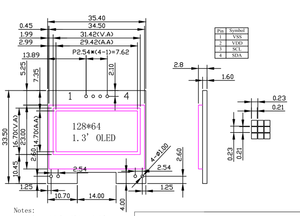 Display OLED da 1.3 pollici con scheda PCB 1.3 ''128*64 modulo OLED SSD1306/SH1106 modulo LCD a 4 pin - Product Image 6