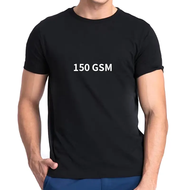 Usa tamaño alta calidad 150 Gsm algodón Dtg bordado Logo camiseta para hombres impresión camiseta hombres camisetas