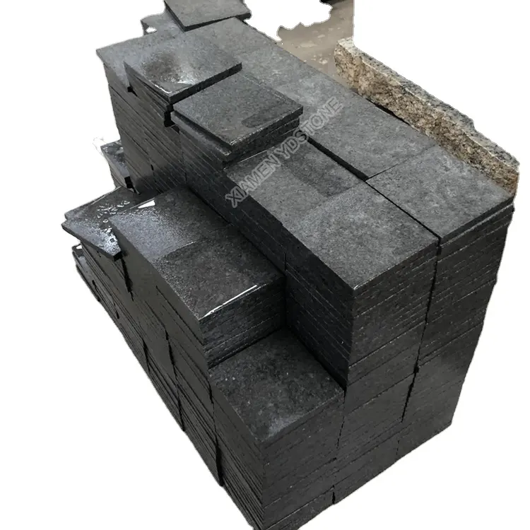 Granito nero Super sottile di buona qualità per piastrelle per pavimenti per pavimentazioni da giardino all'aperto