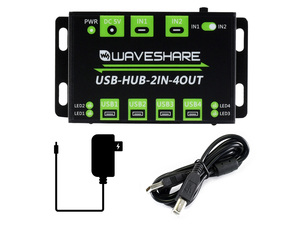 USB-HUB-2IN-4OUT Waves hare Industrial Grade USB HUB Erweiterung 4x USB 2.0 Ports Umschaltbare Dual Hosts Board NICHT enthalten - Product Image 2