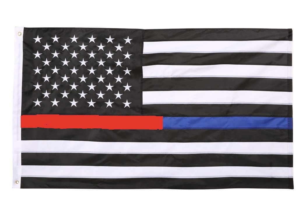thin red blue line flag