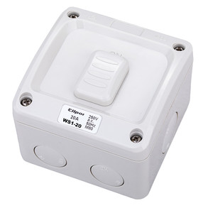 AS/NZS標準SAA250V 20A IP66耐候性アイソレータースイッチ表面スイッチ1つのギャング耐候性屋外スイッチ