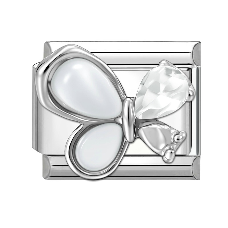 Cat-eye butterfly silver