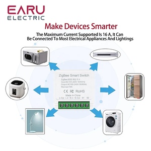 EARU <span class=keywords><strong>Zigbee</strong></span> 16A interruttore intelligente modulo interruttore remoto Wireless Alexa Google Home by eWeLink APP telecomando di controllo vocale
