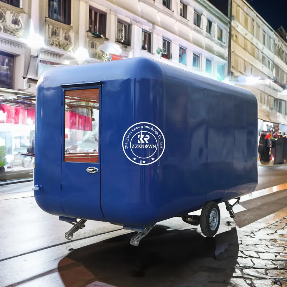 Rimorchio del gelato del camion di cibo Mobile di nuova moda 2024 carrello del caffè inossidabile foodcustomed rimorchio dell'alimento per la vendita