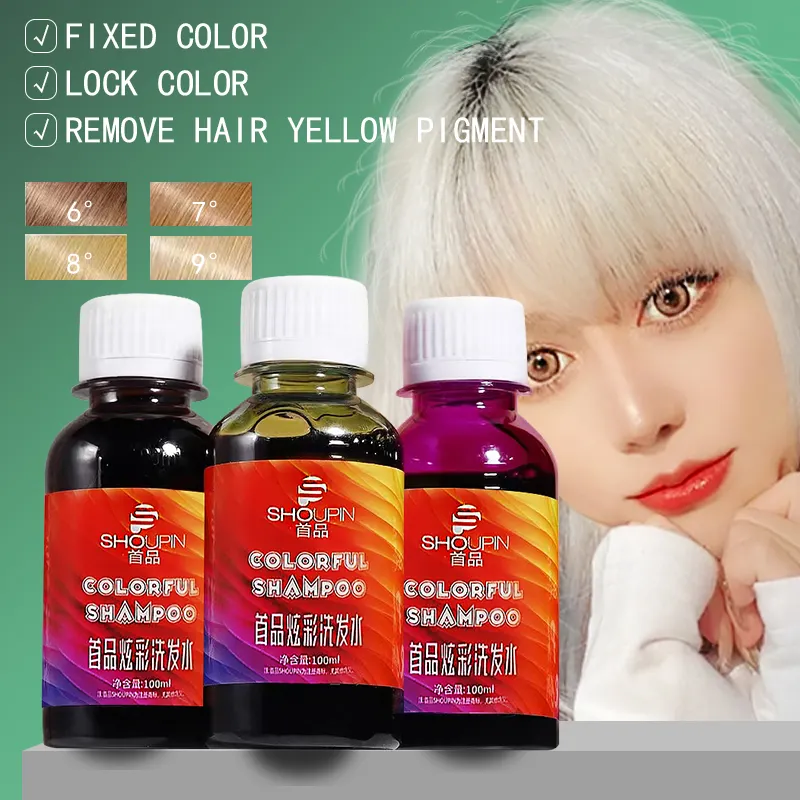 Vente en gros OEM de l'usine coloration capillaire permanente professionnelle halal coloration de cheveux brun foncé shampoing coloration de cheveux