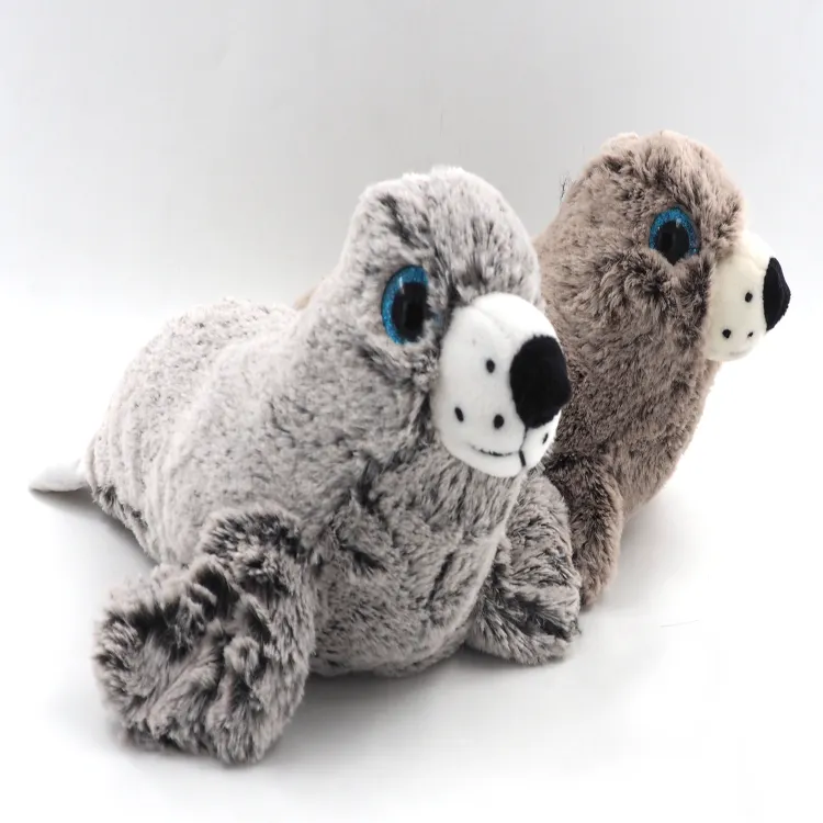 30Cm Heldere Grote Ogen Bruin Pluche Zeehond | Walrus Knuffels