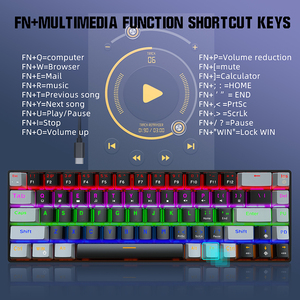 Teclado mecánico para juegos de 68 teclas con retroiluminación múltiple RGB de dos colores con cable Teclado mecánico con cable Soporte para impresión LOGOTIPO - Product Image 4