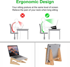 <strong>Three</strong> Sizes Laptop Stand <strong>for</strong> <strong>Computer</strong> Desk Bamboo Compatible Rack with Phone Holder Monitor Riser Note Book Storage <strong>for</strong> Office - Product Image 5