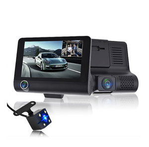 3 in 1 Car DVR 170 Degree 1080P HD Dash Cam Dual Lens Dashcam <strong>With</strong> Rear View <strong>Camera</strong> Car Front Back Inside Video Recorder 4 Inch - Product Image 1