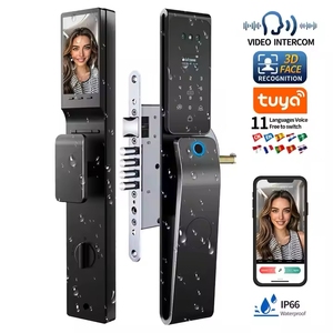 Impermeabile Tuya TTlock 3D faccia Smart Lock con la macchina fotografica citofono Serrure biometrico esterno impronta digitale Wifi Smart serratura della porta - Product Image 1