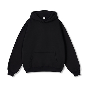 Otoño e invierno 350GSM Sudadera con capucha en blanco para hombre Color sólido Tela de lana gruesa Sudadera con capucha de gran tamaño Sin cuerda - Product Image 4