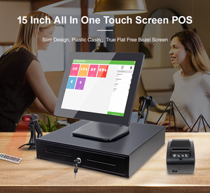 Russian New Trend 15&quot; <strong>Desktop</strong> <strong>Computer</strong> Double Retail Pos Touch Screen <strong>Monitor</strong> All in One Pos System with windows Android - Product Image 4