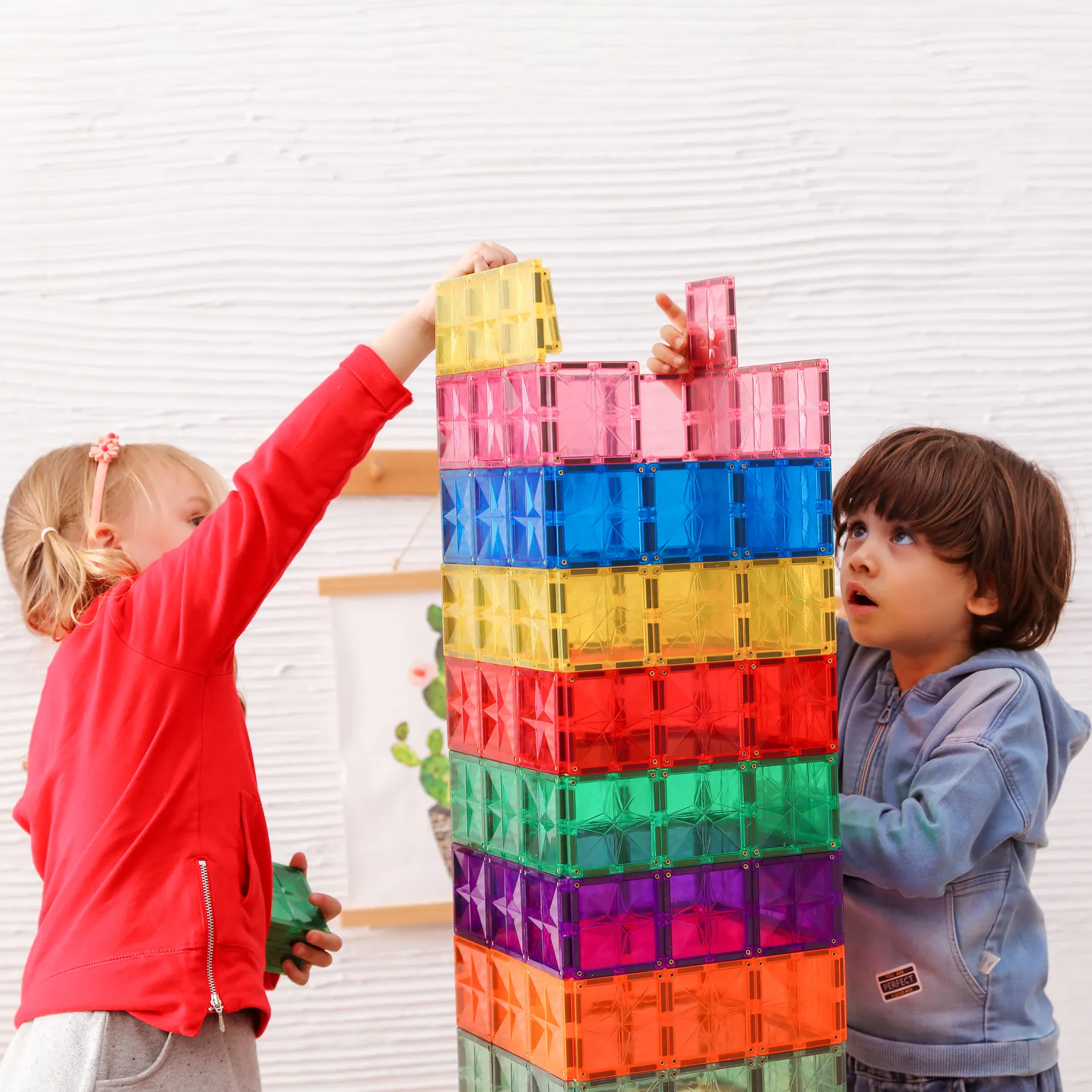 MNTL desain baru anak permainan belajar pendidikan mainan anak magnet ubin batang mainan untuk anak-anak pendidikan