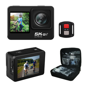 EISアンチシェイク付き5K30FPSアクションカメラEVAナイロンキャリーカメラとリモコン付き4K60FPSスポーツDV