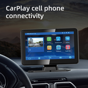 7 pulgadas Carplay 4K Wifi Dash Cam retrovisor DVR Mirror Link grabadora de vídeo cámara frontal y trasera Fm transmisor función Universal - Product Image 3