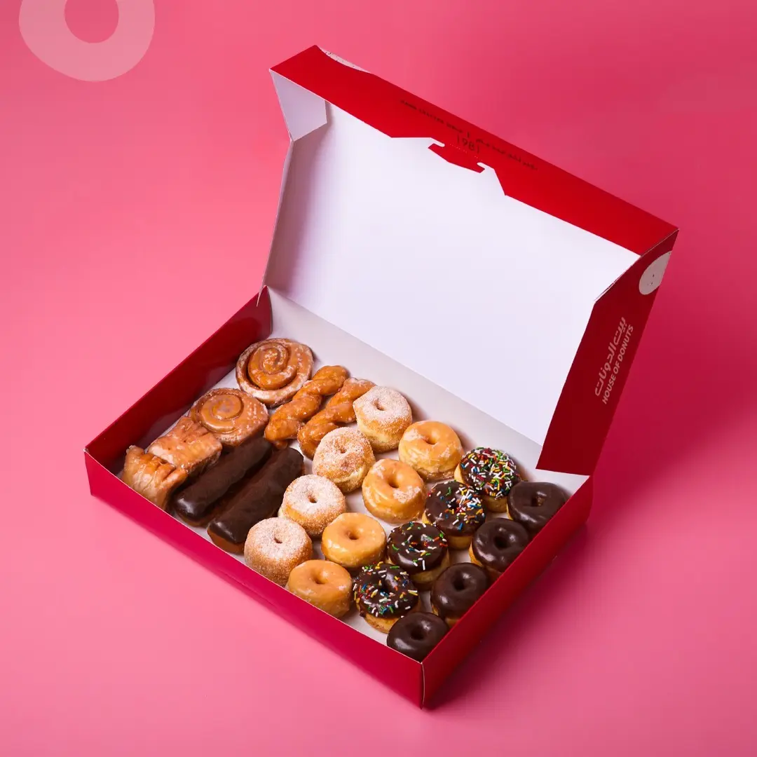 Toptan özel baskılı Donut kutusu ambalaj gıda çörek kutusu