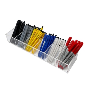 6 compartimentos respetuosos con el medio ambiente Rectángulo acrílico Slatwall Display Bins para uso en tienda - Product Image 3
