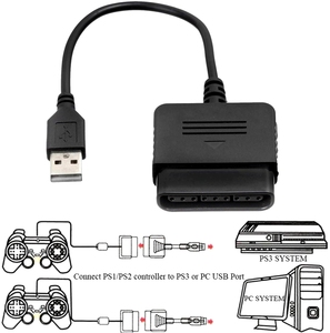 兼容2 3的USB PS2至3游戏控制器适配器游戏转换器电缆 - Product Image 3