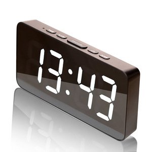 Modische LED-Spiegel Wecker Schlafzimmer Kalender Tisch Digital LED Display Schreibtisch Uhr für Werbe geschenk